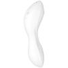 Snadné ovládání a přepínání vibrací u produktu Satisfyer Curvy Trinity 5+, který je stimulátorem klitorisu a vibrátorem v jednom.