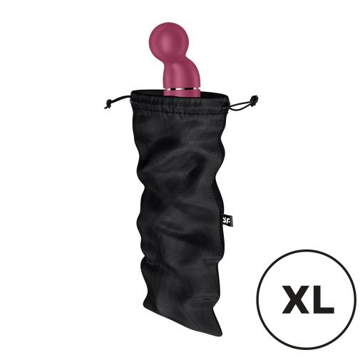 Satisfyer Treasure Bag XL - černý úložný pytlík na erotické pomůcky.