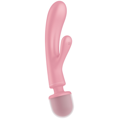 Satisfyer Triple Lover Hybrid hlavice s vibrátorem na klitoris v růžovém provedení.